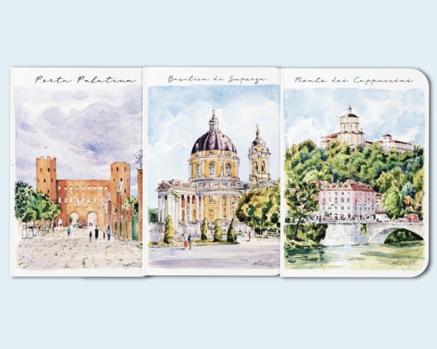 Set di sei taccuini a righe